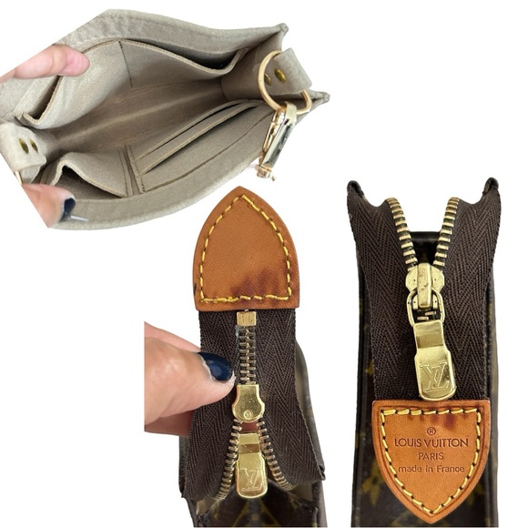 Vintage LOUIS VUITTON Monogram Toiletry 19 Pouch Clutch Bag Brown Authentic - Picture 11 of 17